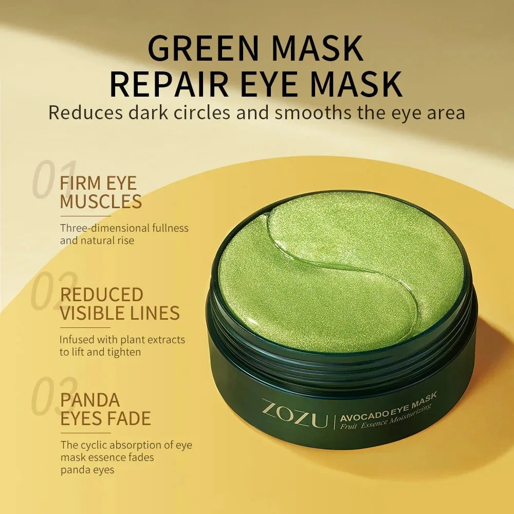 Golden Glow Avocado Eye Masks